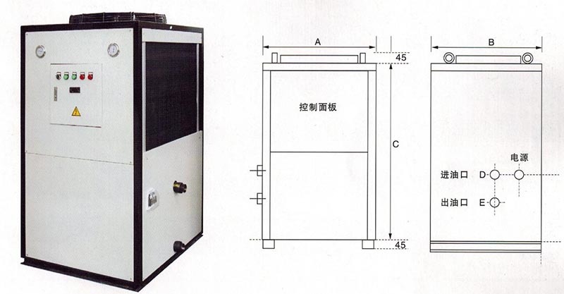 LYD系列油冷機(jī)外形尺寸圖